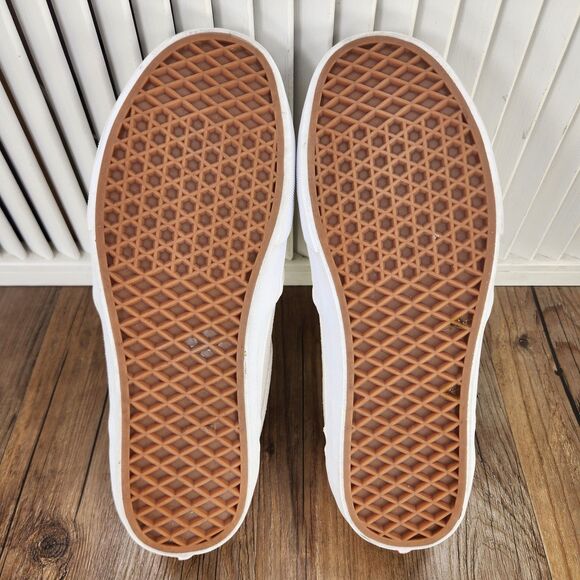 Vans Asher Deluxe Slip On Womens Size 10 Iridescent White Skater Loafers Shoes - Picture 7 of 9